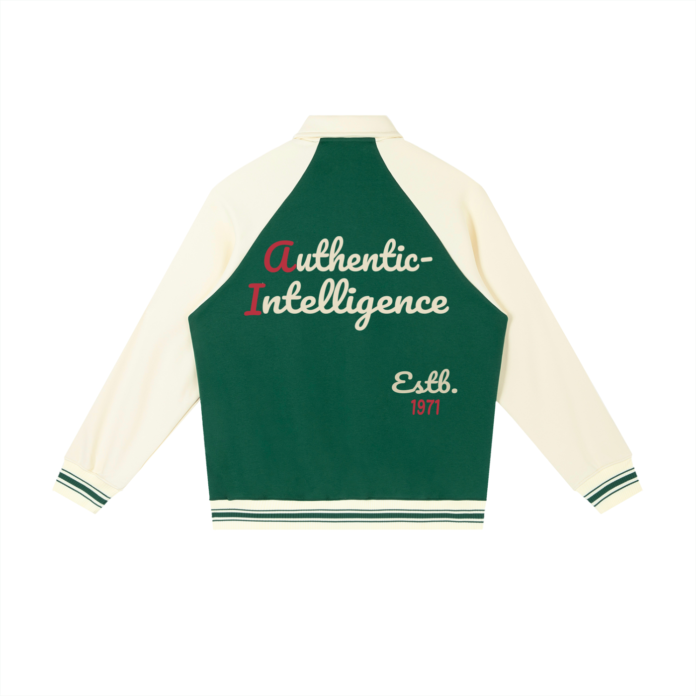 Contrast Raglan Sleeve Baseball Jacket