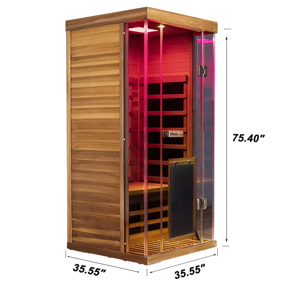 Pre-order SR01 1 Person Red Cedar Far Infrared Sauna