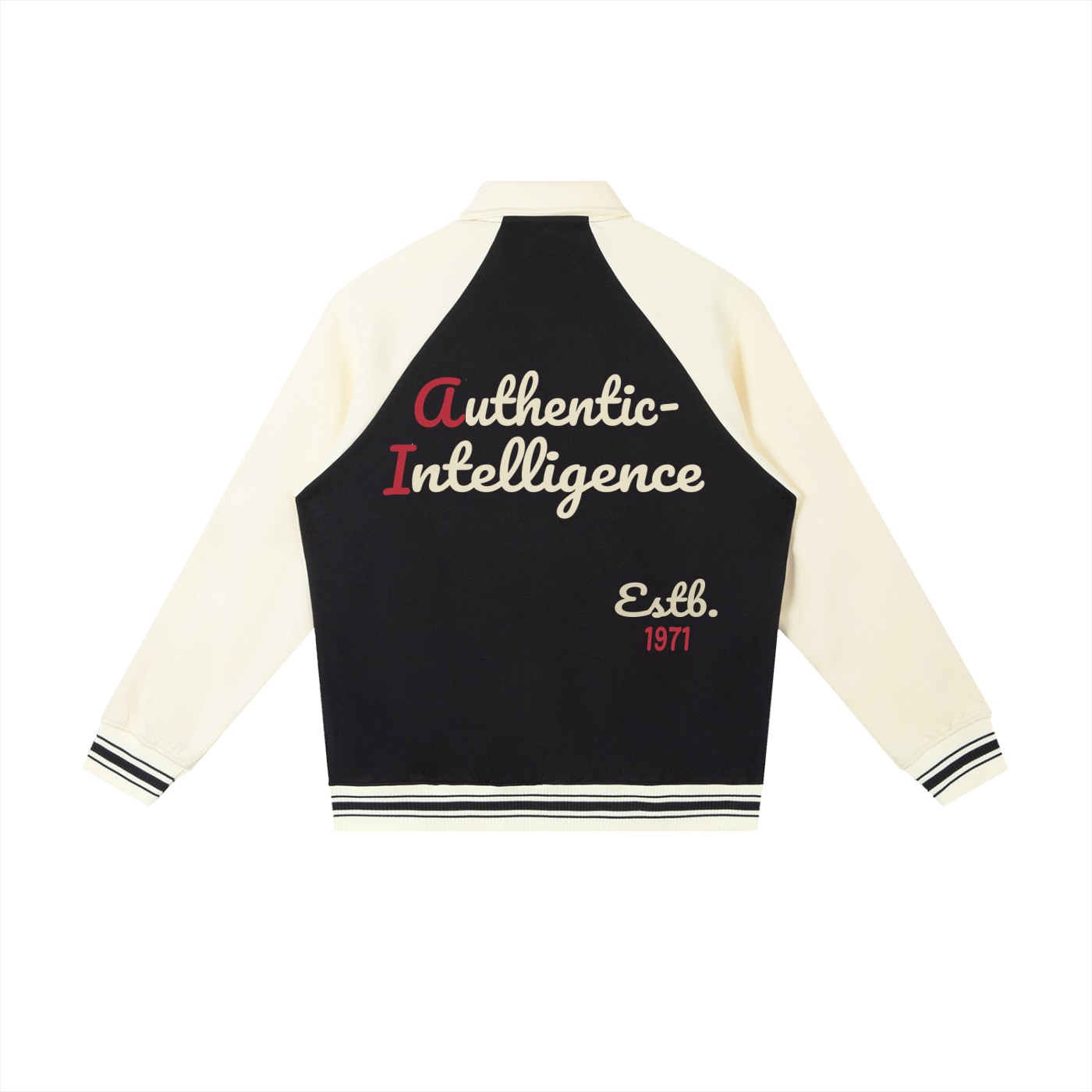 Contrast Raglan Sleeve Baseball Jacket