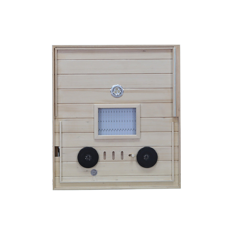 909MX Mini 1 Person Infrared Sauna 3 Sides Large glass panels