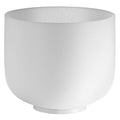 8" White-Frosted Crystal Singing Bowl, Note C5, Root Chakra