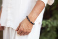 Triple Protection Bracelet WIth Tigers Eye, Hematite, and Obsidian(7.5 inches)
