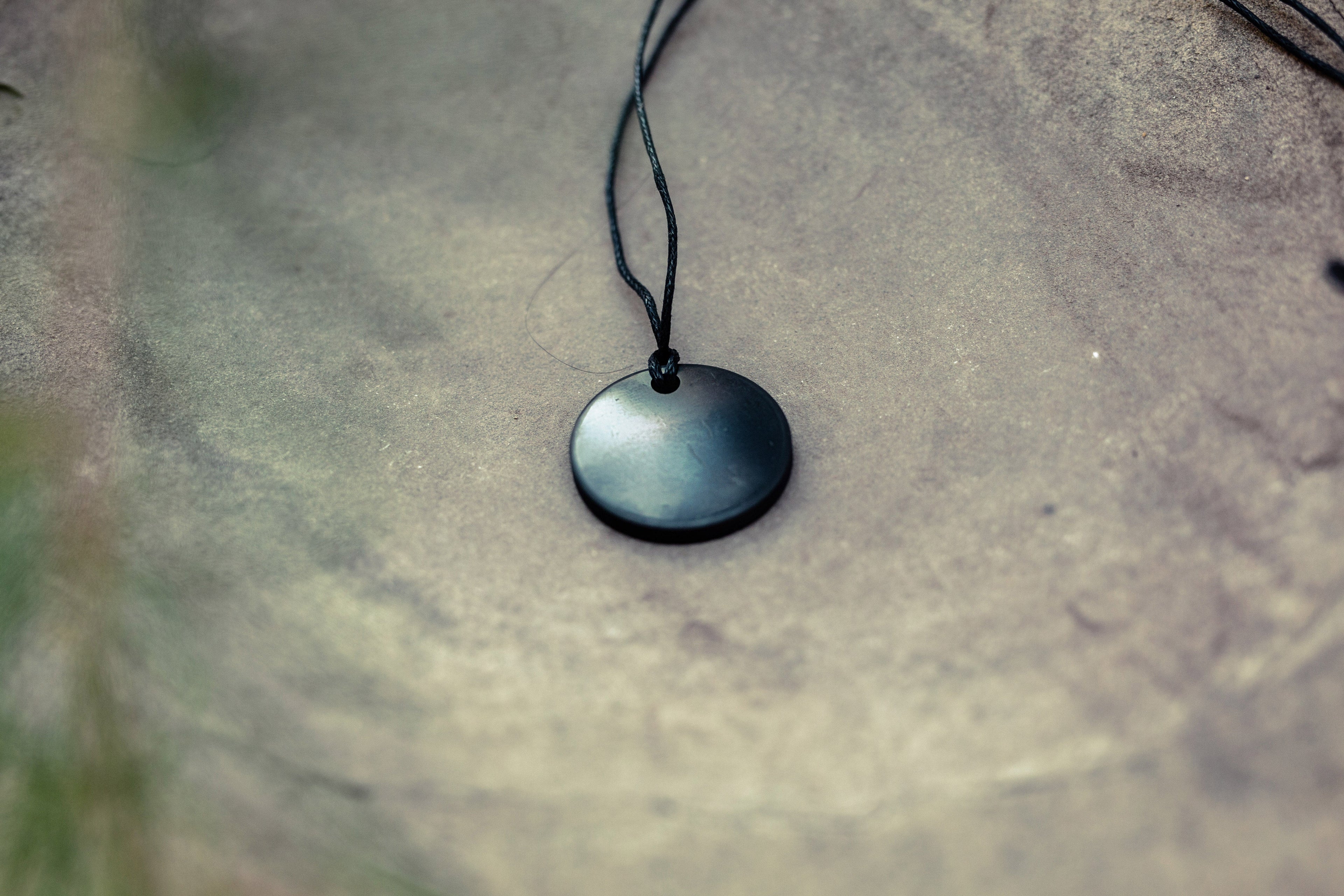 Shungite Round Pendant for EMF Protection (Ships From USA!)