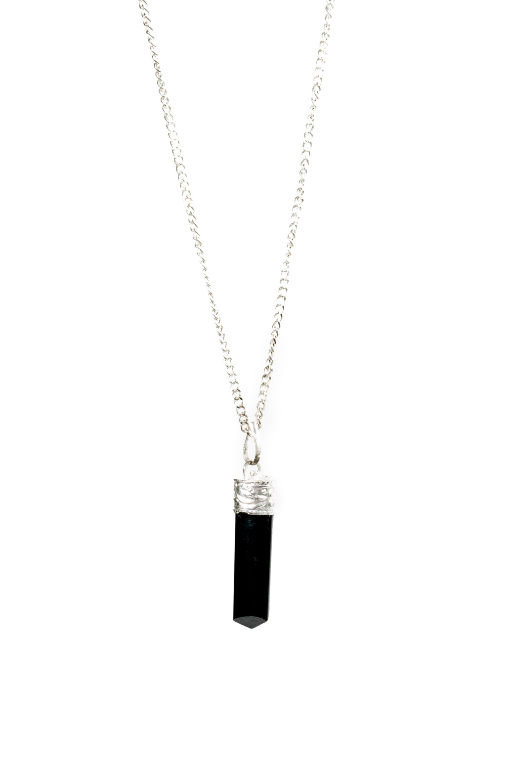 Black Tourmaline Protection Pendant Silver plated