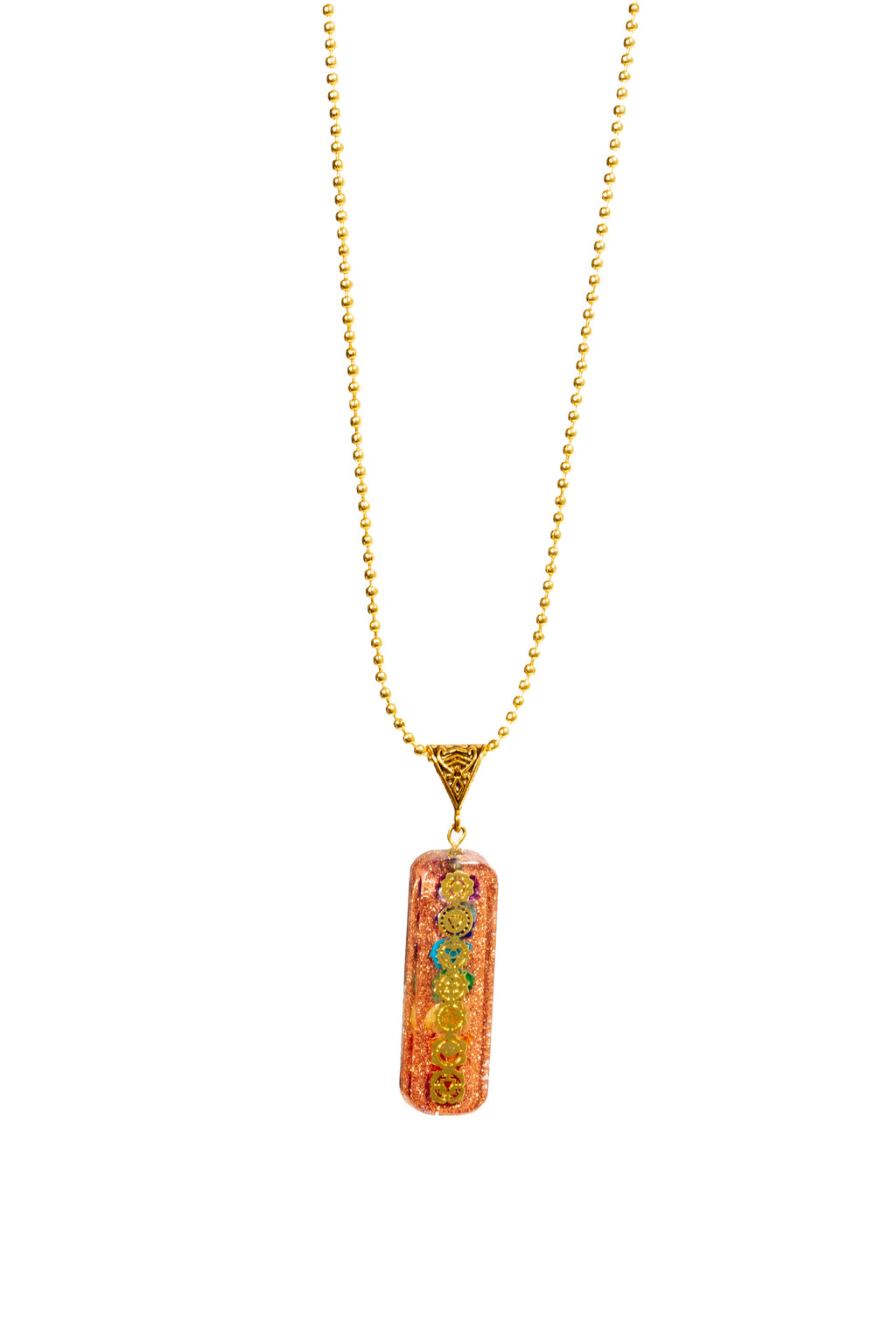 7 chakra Orgone Copper Pendant with Chain
