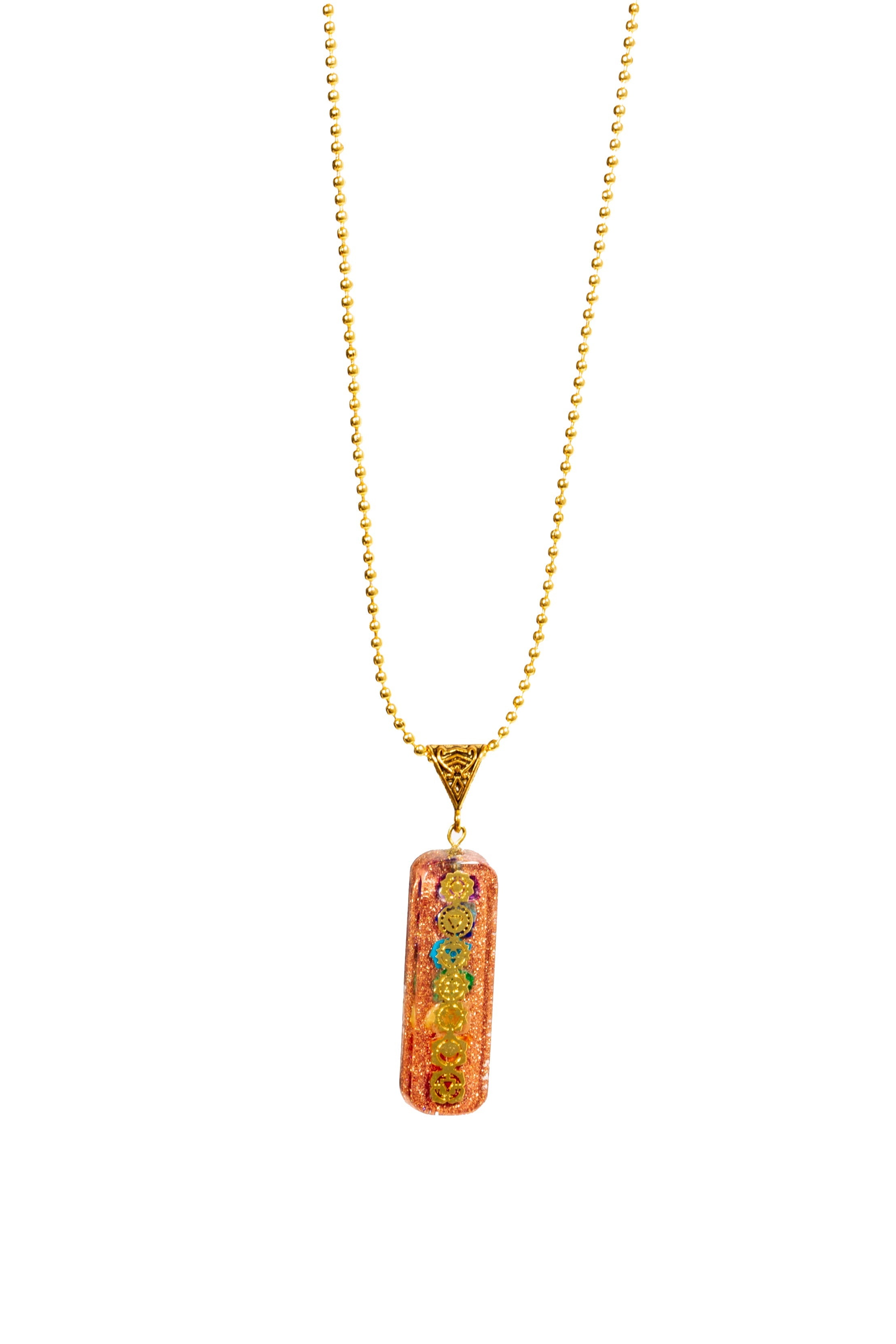 7 chakra Orgone Copper Pendant with Chain