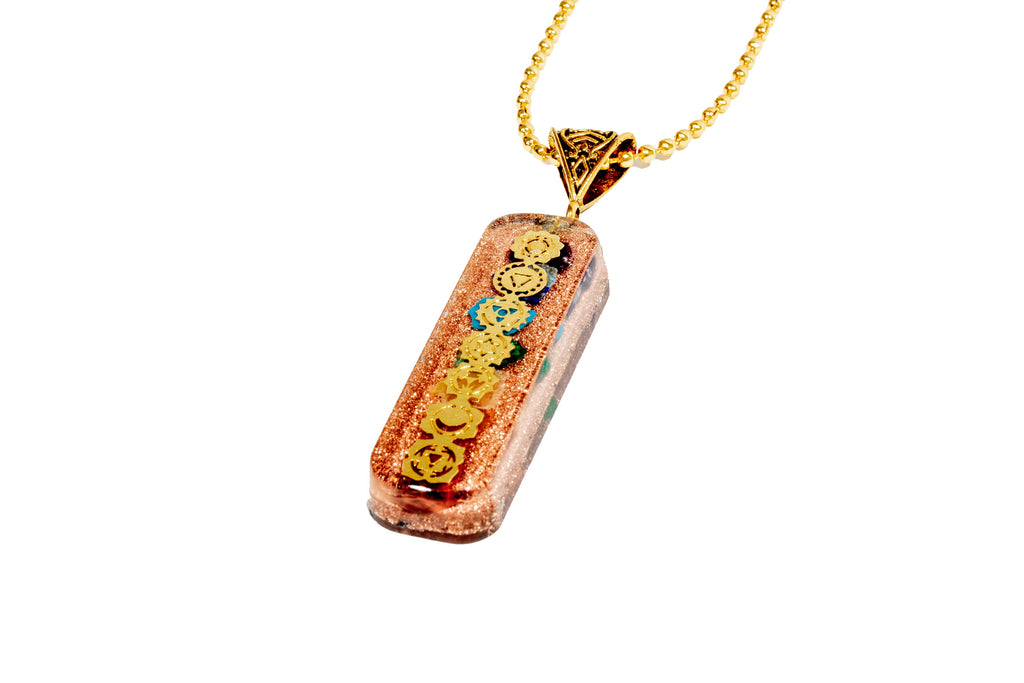 7 chakra Orgone Copper Pendant with Chain