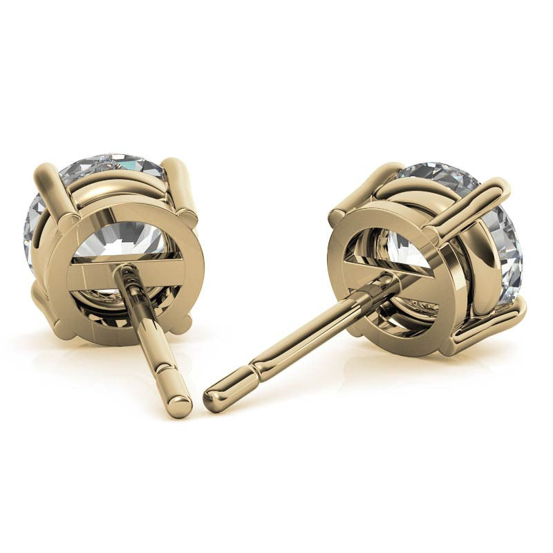 0.50 CTW AGI Certified Lab Grown Diamond (G-VS)  Stud Earrings in Choice Of 14K White or Yellow Gold