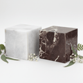 Marble Cube Desk Paperweight ( 4 inches ) Gemstone Office Decor