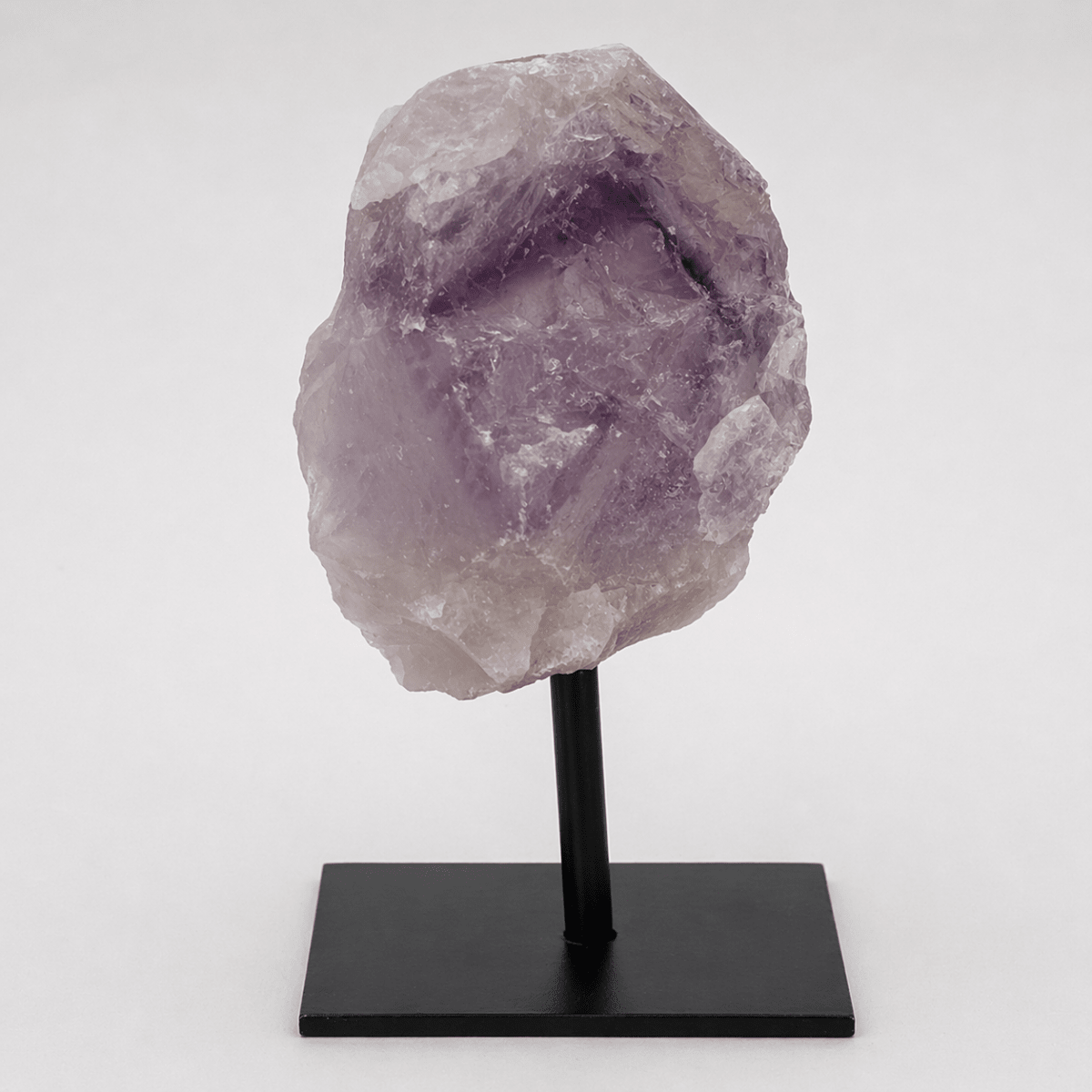 Rough Amethyst on Metal Stand