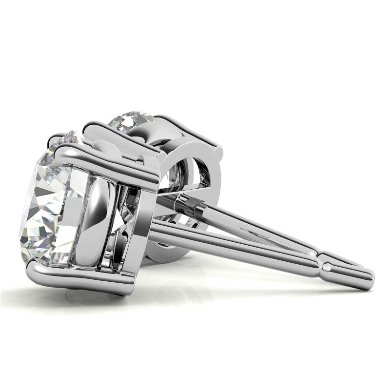 0.50 CTW AGI Certified Lab Grown Diamond (G-VS)  Stud Earrings in Choice Of 14K White or Yellow Gold